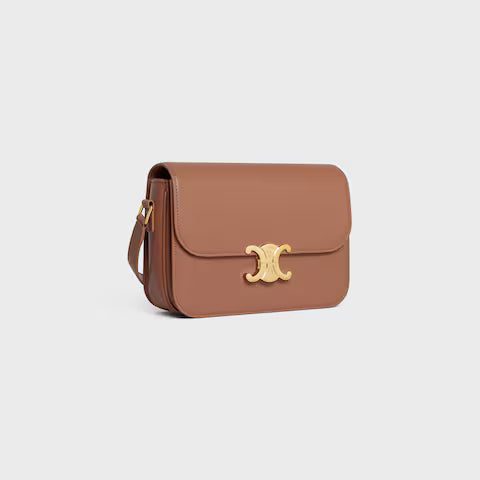187363BF4-18BU_2_SPR23.jpg CELINE CLASSIQUE TRIOMPHE BAG IN shiny calfskin