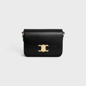 187363BF4-38NO_1_SS24_P1_W.jpg CELINE CLASSIQUE TRIOMPHE BAG IN shiny calfskin