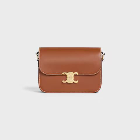 187363BFN-04LU_1_LIB.jpg CELINE CLASSIQUE TRIOMPHE BAG IN Natural Calfskin