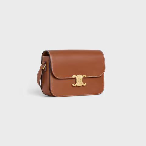 187363BFN-04LU_2_LIB.jpg CELINE CLASSIQUE TRIOMPHE BAG IN Natural Calfskin