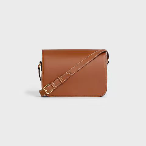 187363BFN-04LU_3_LIB.jpg CELINE CLASSIQUE TRIOMPHE BAG IN Natural Calfskin
