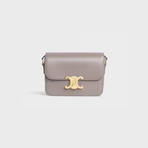 188423BF4-10BL_1_FALL19_252475.jpg CELINE TEEN TRIOMPHE BAG IN shiny calfskin