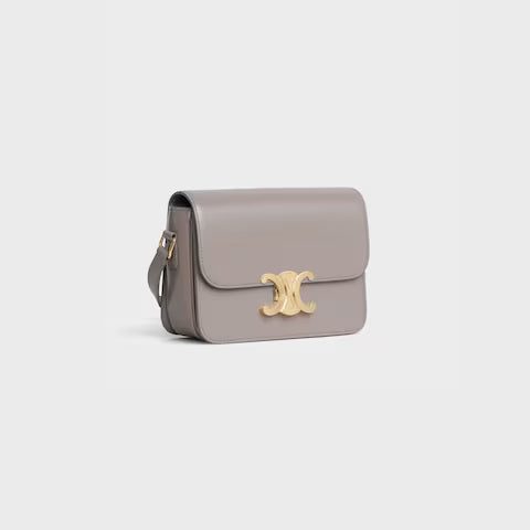 188423BF4-10BL_2_FALL19_252452.jpg CELINE TEEN TRIOMPHE BAG IN shiny calfskin