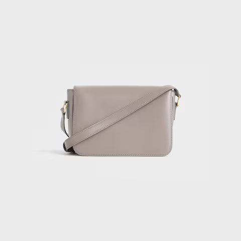 188423BF4-10BL_3_FALL19_252975.jpg CELINE TEEN TRIOMPHE BAG IN shiny calfskin
