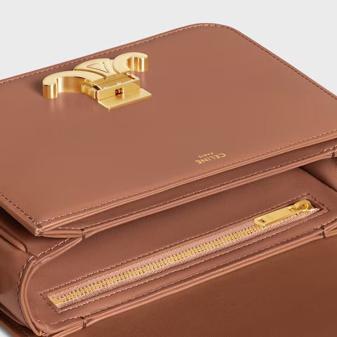 188423BF4-18BU_4_SUM23.jpg CELINE TEEN TRIOMPHE BAG IN shiny calfskin