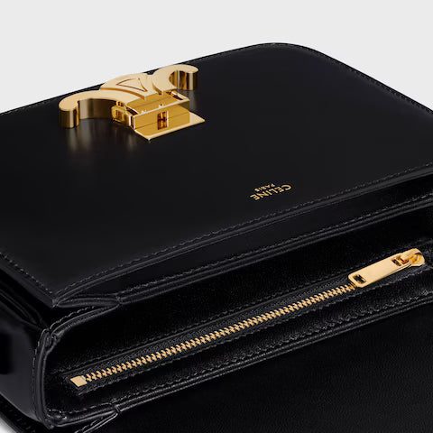 188423BF4-38NO_4_SS24_P2_W.jpg CELINE TEEN TRIOMPHE BAG IN shiny calfskin
