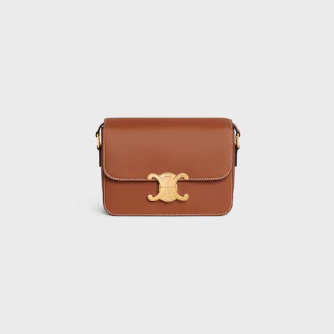 188423BFN-04LU_1_FW23_W.jpg CELINE TEEN TRIOMPHE BAG IN Natural Calfskin