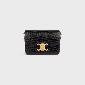 188424BF6-38NO_1_FALL21.jpg CELINE Teen Triomphe Bag in Crocodile