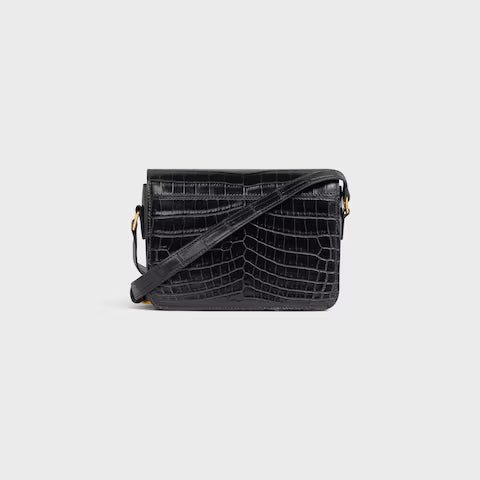 188424BF6-38NO_3_FALL21.jpg CELINE Teen Triomphe Bag in Crocodile