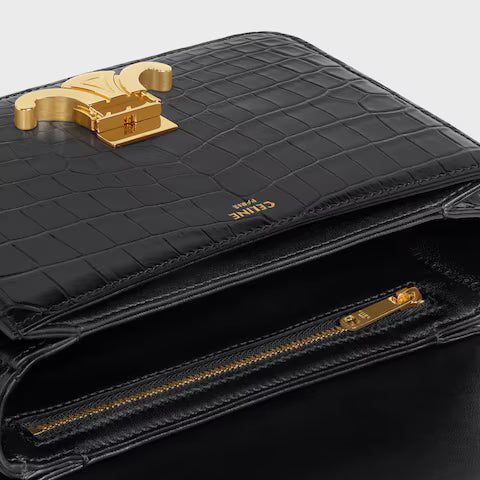 188424BF6-38NO_4_FALL21.jpg CELINE Teen Triomphe Bag in Crocodile