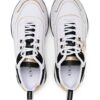Armani Exchange logo-charm leather lace-up sneakers