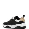 Armani Exchange logo-charm leather lace-up sneakers