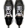 Armani Exchange logo-charm leather lace-up sneakers
