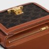 188882BZ4-04LU_4_SS24_P1_W.jpg CELINE TEEN TRIOMPHE BAG IN Triomphe Canvas and Calfskin