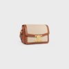 188882EGC-02NT_2_SPR23.jpg CELINE TEEN TRIOMPHE BAG IN TEXTILE AND CALFSKIN