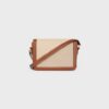 188882EGC-02NT_3_SPR23.jpg CELINE TEEN TRIOMPHE BAG IN TEXTILE AND CALFSKIN