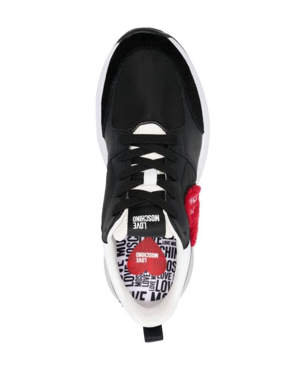 18900245_41396865_1000.jpg Love Moschino heart-patch lace-up sneakers