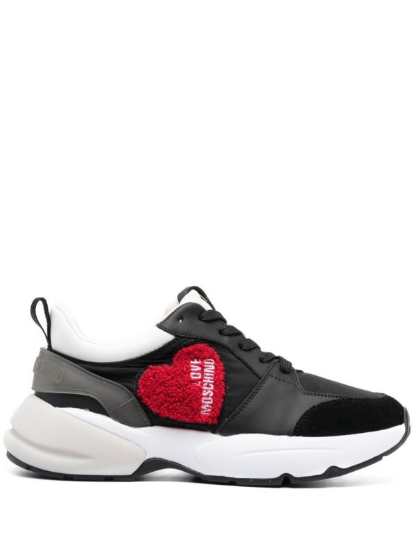 18900245_41396867_1000_3d4de331-e468-4ca1-bc1b-49ba25d10137.jpg Love Moschino heart-patch lace-up sneakers