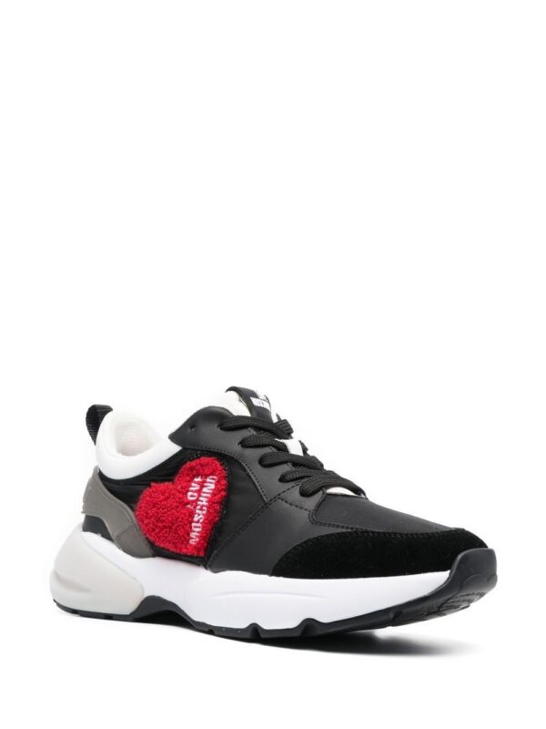 18900245_41397276_1000.jpg Love Moschino heart-patch lace-up sneakers