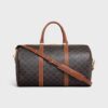 190662CAS-04LU_3_SUM23.jpg CELINE Medium Travel Bag IN Triomphe Canvas and calfskin