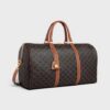 190672CAS-04LU_2_SUM23.jpg CELINE Large Travel Bag IN Triomphe Canvas and calfskin