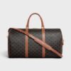 190672CAS-04LU_3_SUM23.jpg CELINE Large Travel Bag IN Triomphe Canvas and calfskin
