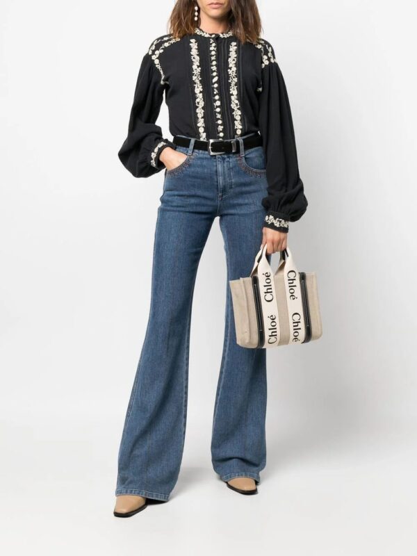 Chloé  Woody logo-strap tote bag