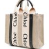 Chloé  Woody logo-strap tote bag