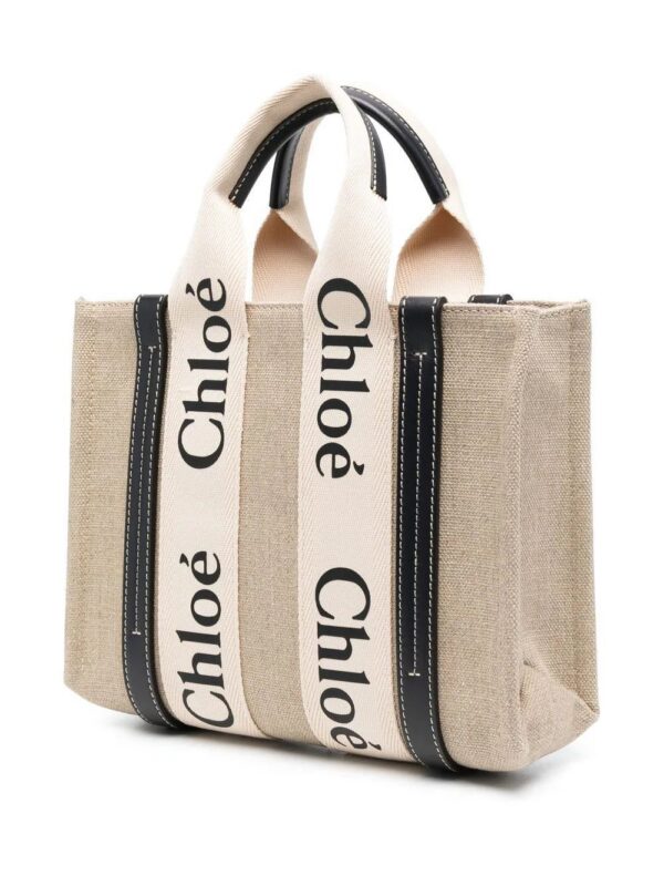 Chloé  Woody logo-strap tote bag