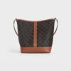 191132CAS-04LU_1_WIN19_W.jpg CELINE Medium Bucket IN Triomphe Canvas and calfskin