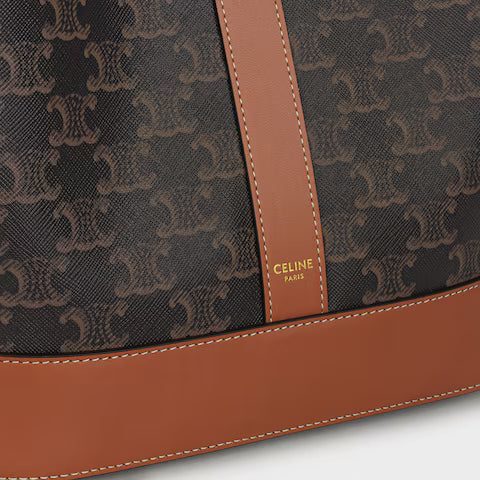 191132CAS-04LU_4_WIN19_W.jpg CELINE Medium Bucket IN Triomphe Canvas and calfskin