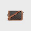 191242BZ4-04LU_3_LIB_W.jpg CELINE CLASSIQUE TRIOMPHE BAG IN Triomphe Canvas and Calfskin