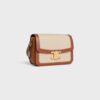 191242EGC-02NT_2_SPR23.jpg CELINE CLASSIQUE TRIOMPHE BAG IN TEXTILE AND CALFSKIN