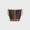 191442CAS-04LU_1_LIB_W.jpg CELINE Small Bucket IN Triomphe Canvas and calfskin