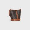 191442CAS-04LU_2_LIB_W.jpg CELINE Small Bucket IN Triomphe Canvas and calfskin