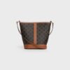 191442CAS-04LU_3_LIB_W.jpg CELINE Small Bucket IN Triomphe Canvas and calfskin
