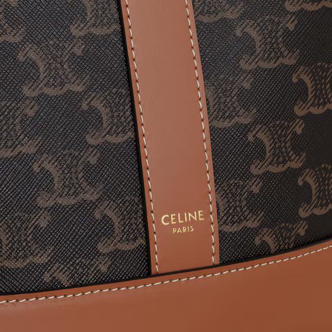 191442CAS-04LU_4_LIB_W.jpg CELINE Small Bucket IN Triomphe Canvas and calfskin