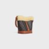 191442GH2-03TV_2_FW24_P2_W.jpg CELINE Small Bucket in TRIOMPHE CANVAS AND SHEARLING