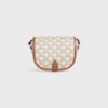 191502BZJ-01BC_1_LIB_613833.jpg CELINE Medium Folco bag in Triomphe Canvas and calfskin