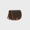 191502BZJ-04LU_2_SPR21_618887.jpg CELINE Medium Folco bag IN Triomphe Canvas and calfskin