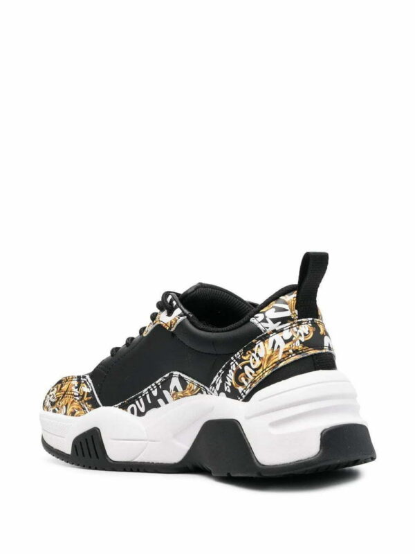 Versace Logo Brush Couture-print sneakers