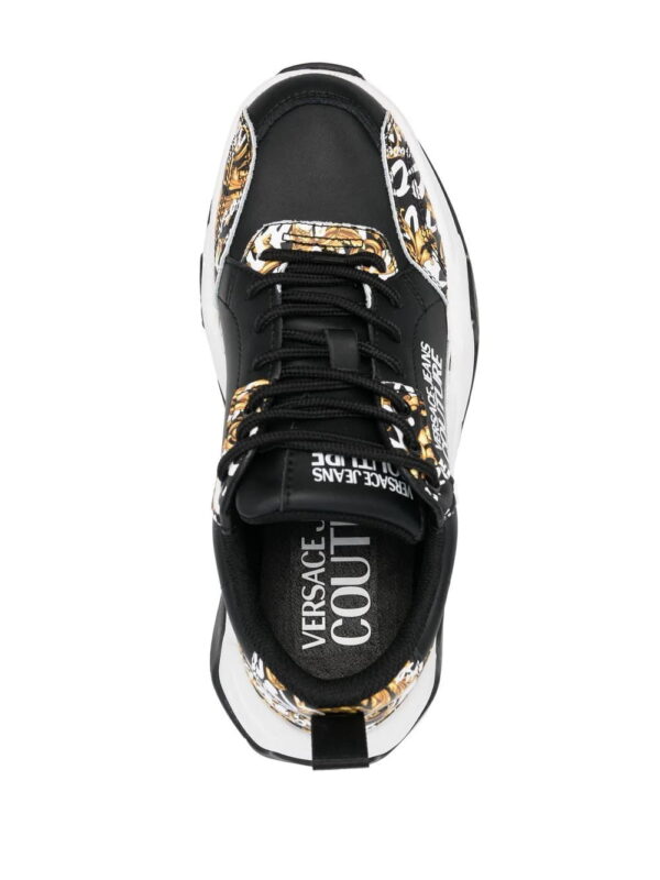 Versace Logo Brush Couture-print sneakers