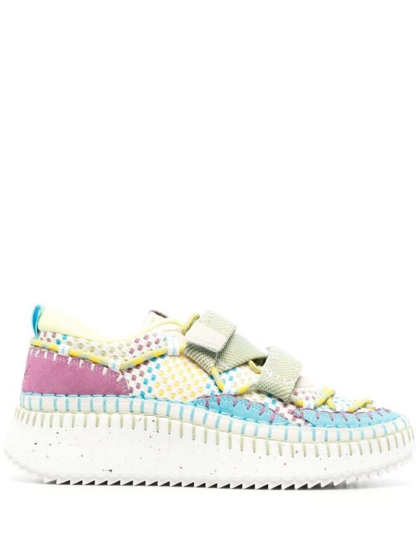 19217068_43508636_1000.jpg Chloé Nama touch-strap sneakers