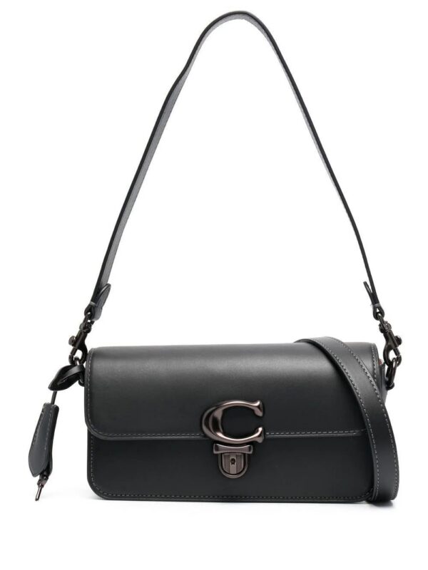 19313255_42468472_1000.jpg Coach logo-plaque leather tote bag
