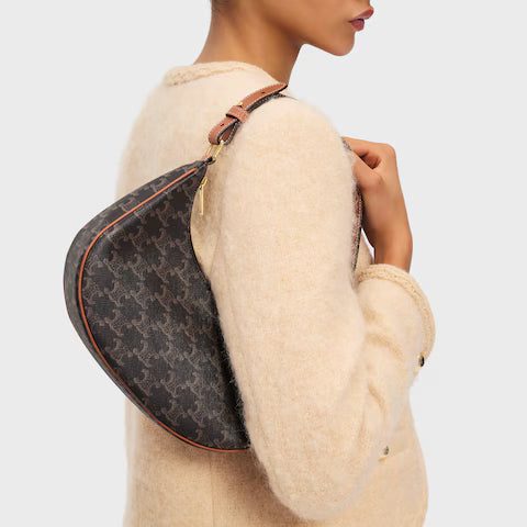 193952BZJ-04LU_2_LIB_W.jpg CELINE Ava Bag IN Triomphe Canvas and calfskin