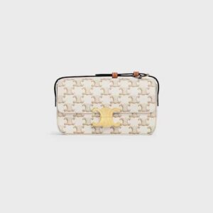 194142CUZ-01BC_1_SUM21_613681.jpg CELINE SHOULDER BAG CLAUDE IN Triomphe canvas and calfskin