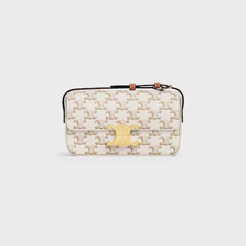 194142CUZ-01BC_1_SUM21_613681.jpg CELINE SHOULDER BAG CLAUDE IN Triomphe canvas and calfskin