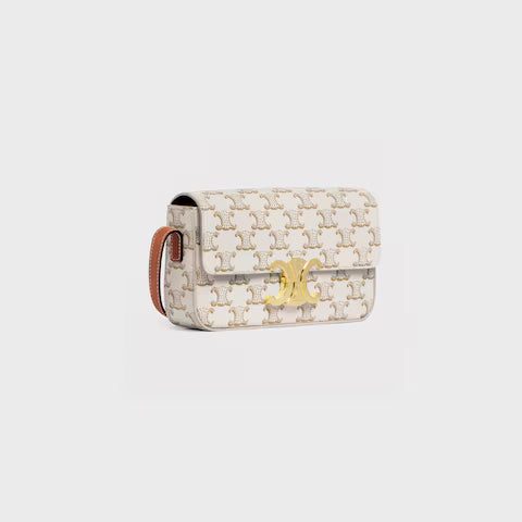 194142CUZ-01BC_2_SUM21_613682.jpg CELINE SHOULDER BAG CLAUDE IN Triomphe canvas and calfskin