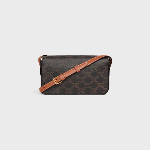 194142CUZ-04LU_3_WIN25_W.jpg CELINE SHOULDER BAG CLAUDE IN Triomphe canvas and calfskin