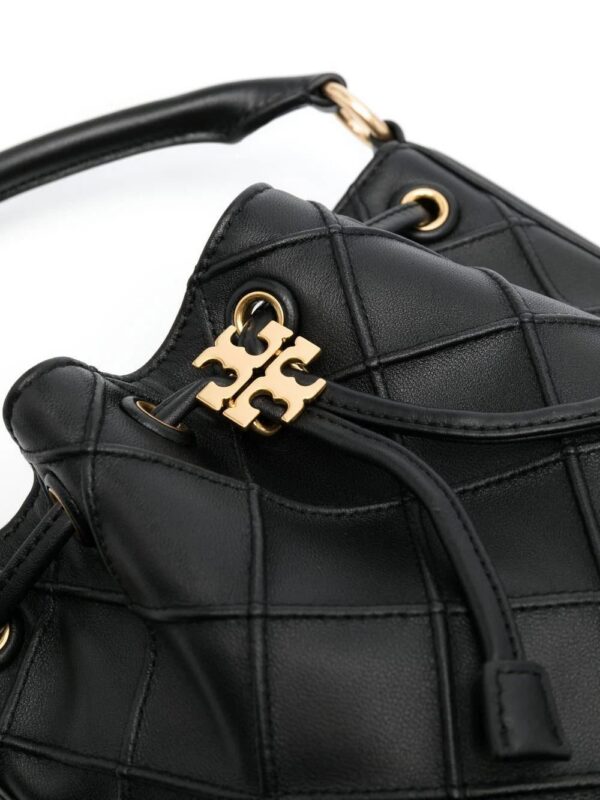 Tory Burch  diamond-panel calf leather bucket bag